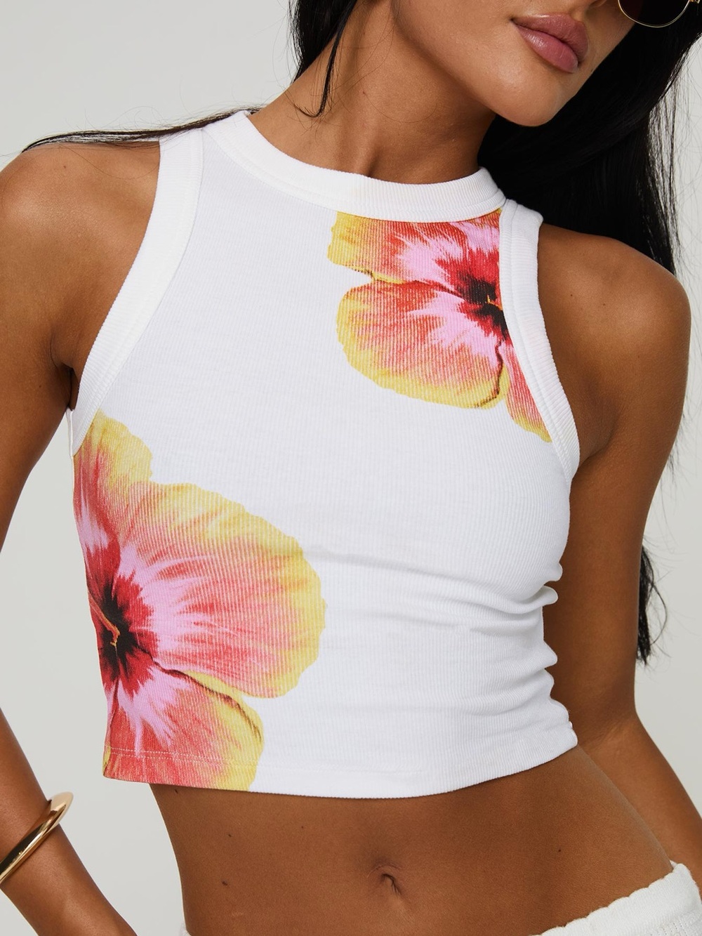 Floral Crop Tank